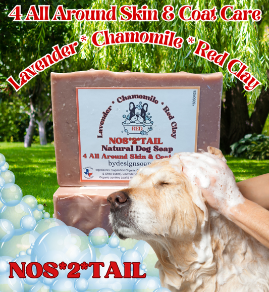 NOS2TAIL Natural Dog Soap (RED) *4.5oz Bar